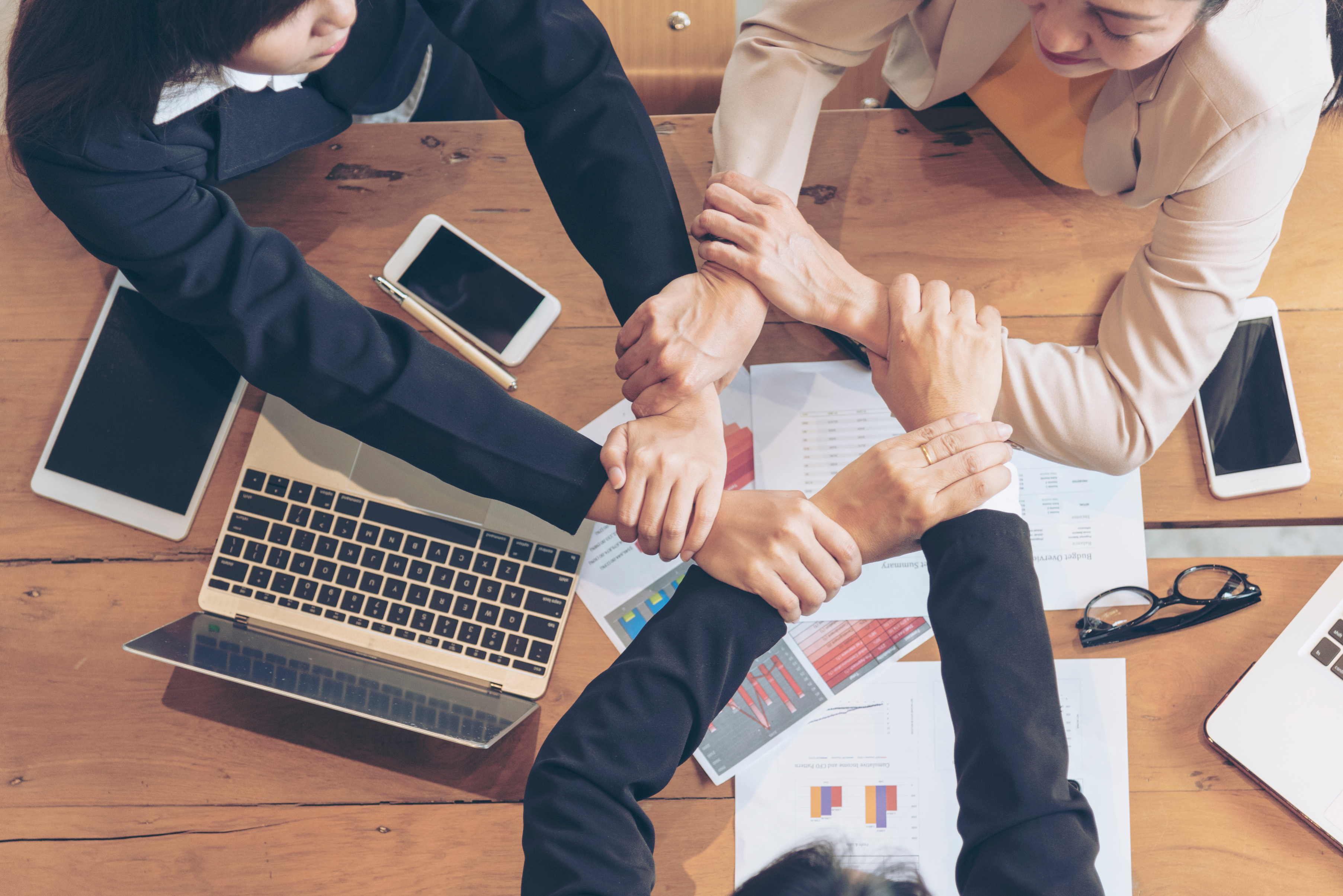 Mission vision business team building identity corporate teamwork industry and workforce. Mission and strategy for business people holding hands together group of leadership. Mission Vision Concept.